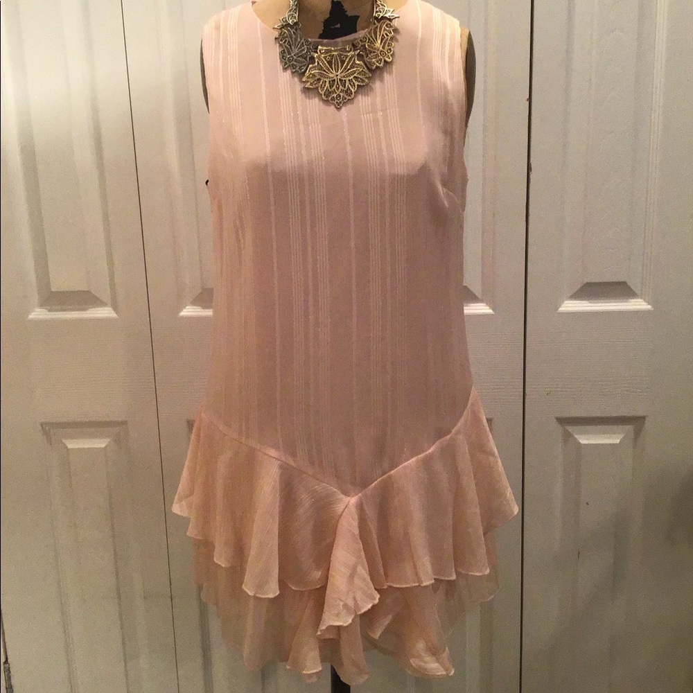 Drop waist pink dress